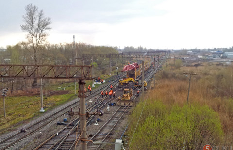 Ремонт железнодорожных путей в Великом Новгороде
