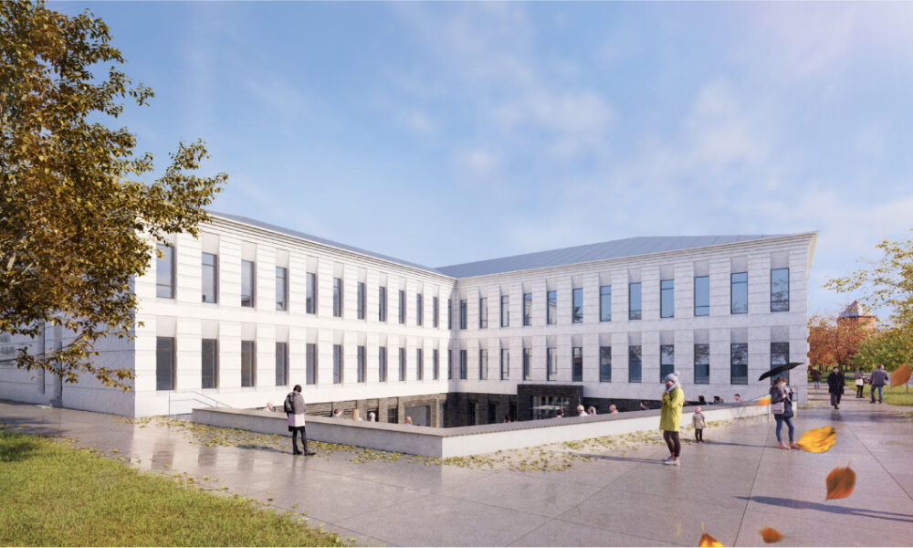 Идёт устройство стен центра имени Янина