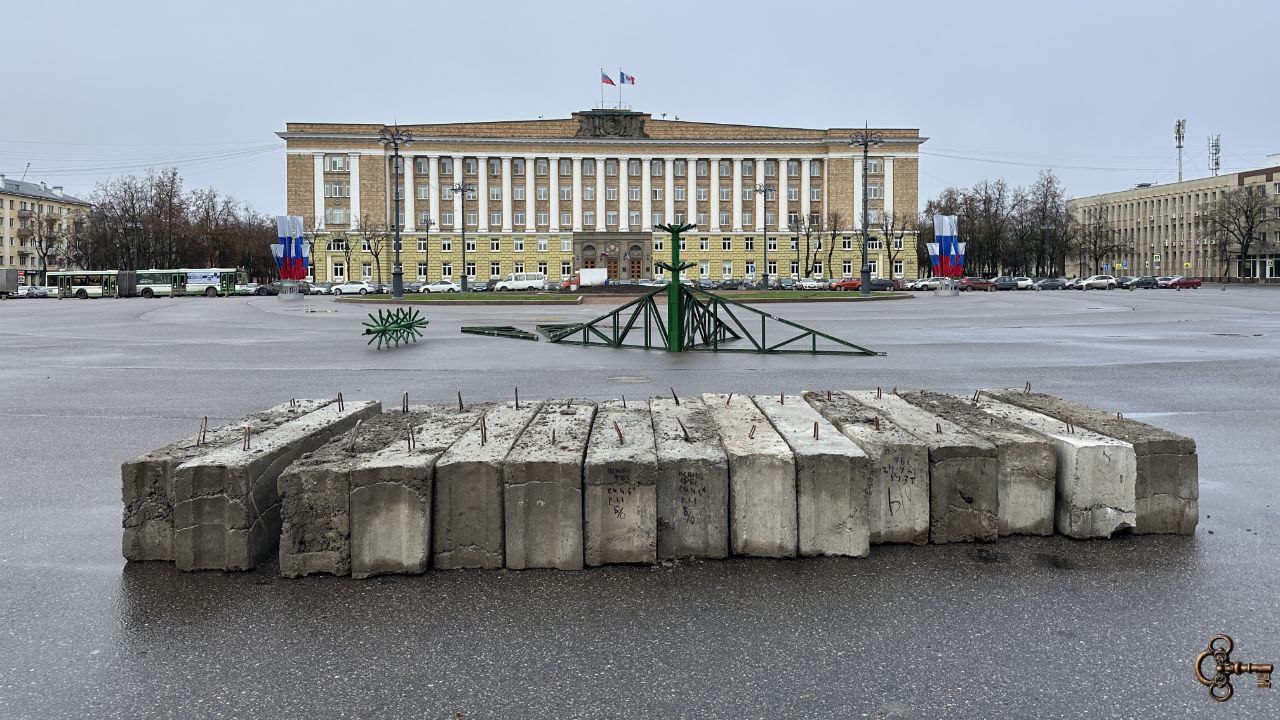 Установка новогодней ели