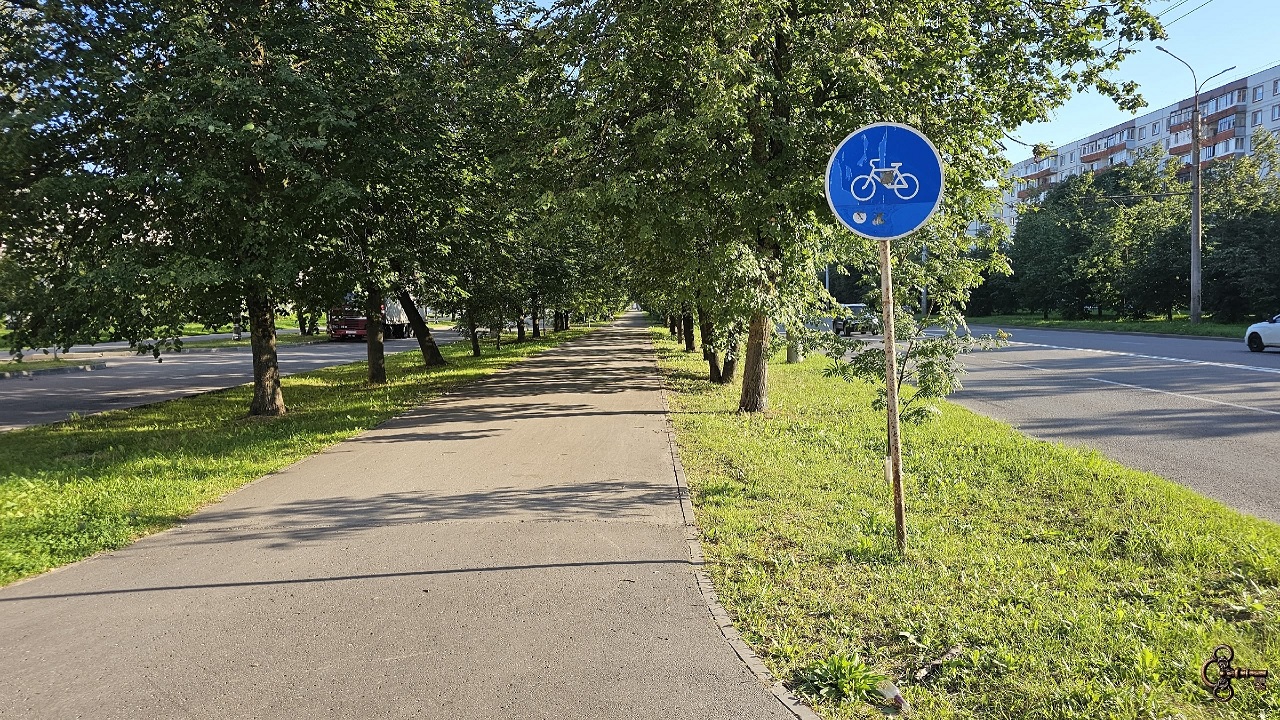 Велодорожка на проспекте Мира